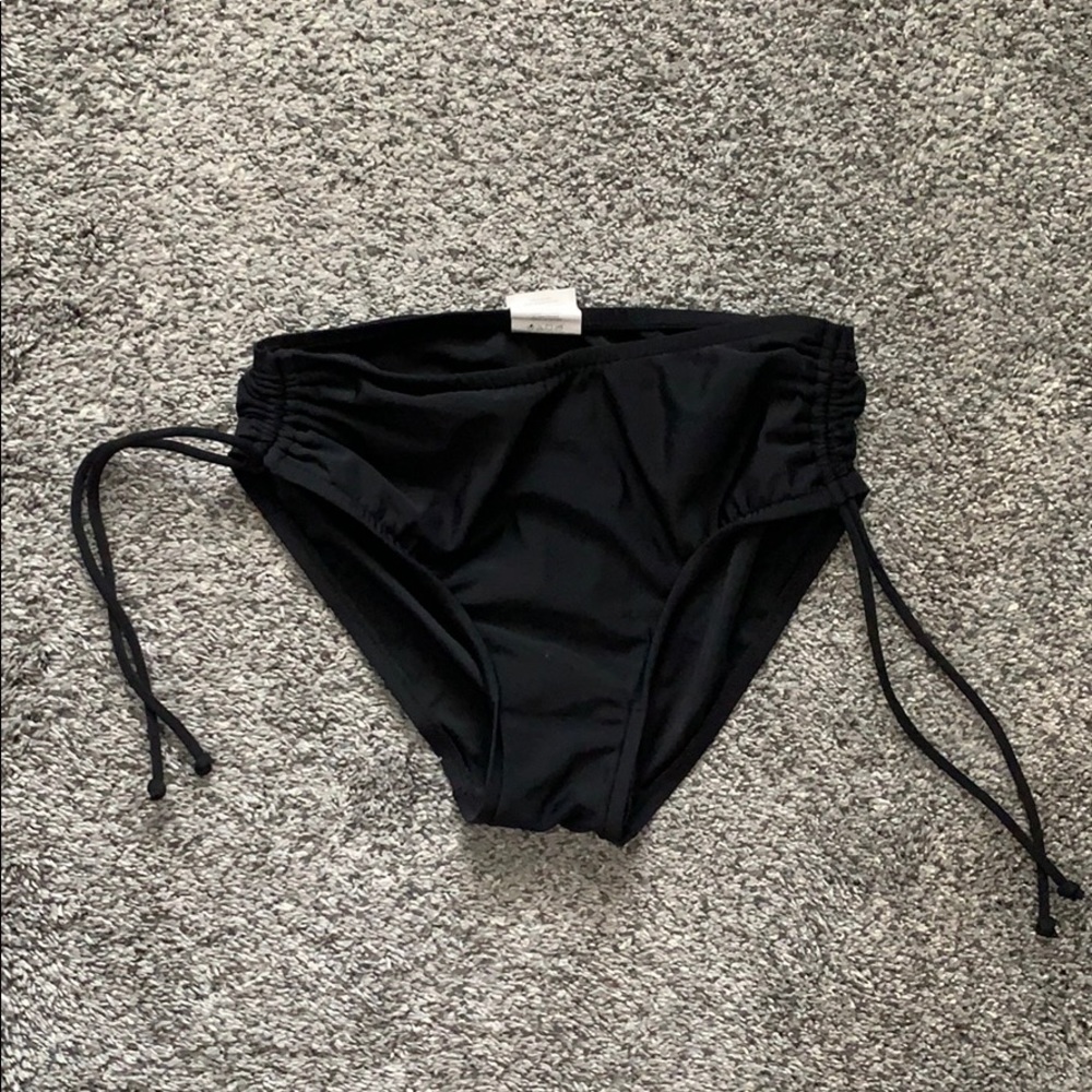 Drawstring side bikini bottom